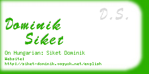 dominik siket business card